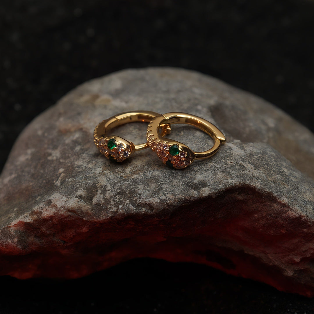 "Veleno" Huggie Earrings