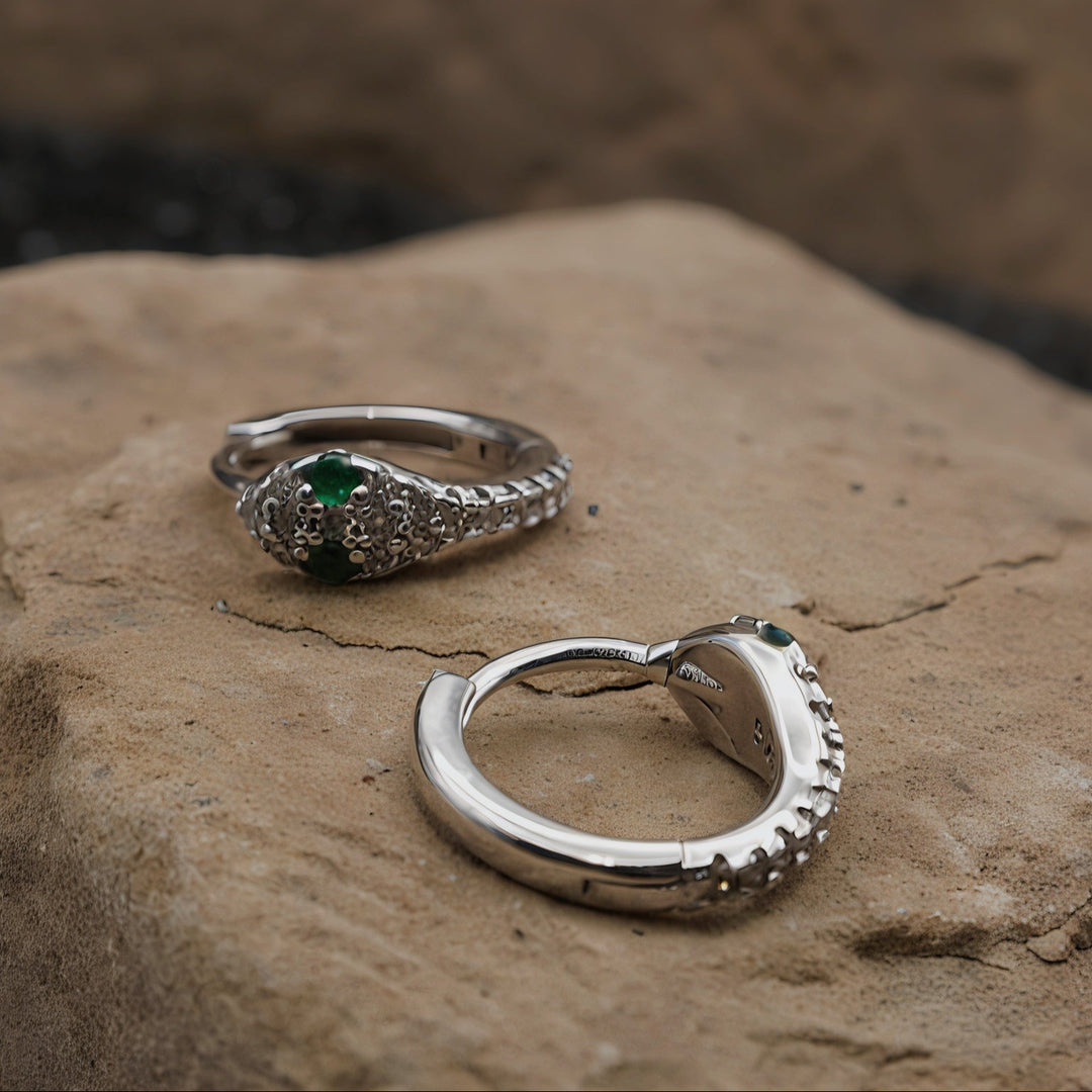 "Veleno" Huggie Earrings