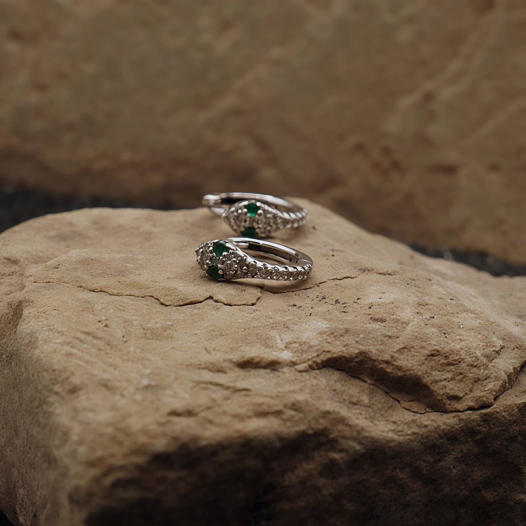 "Veleno" Huggie Earrings